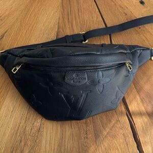 Inspired Bum Bag crossbody black monogram